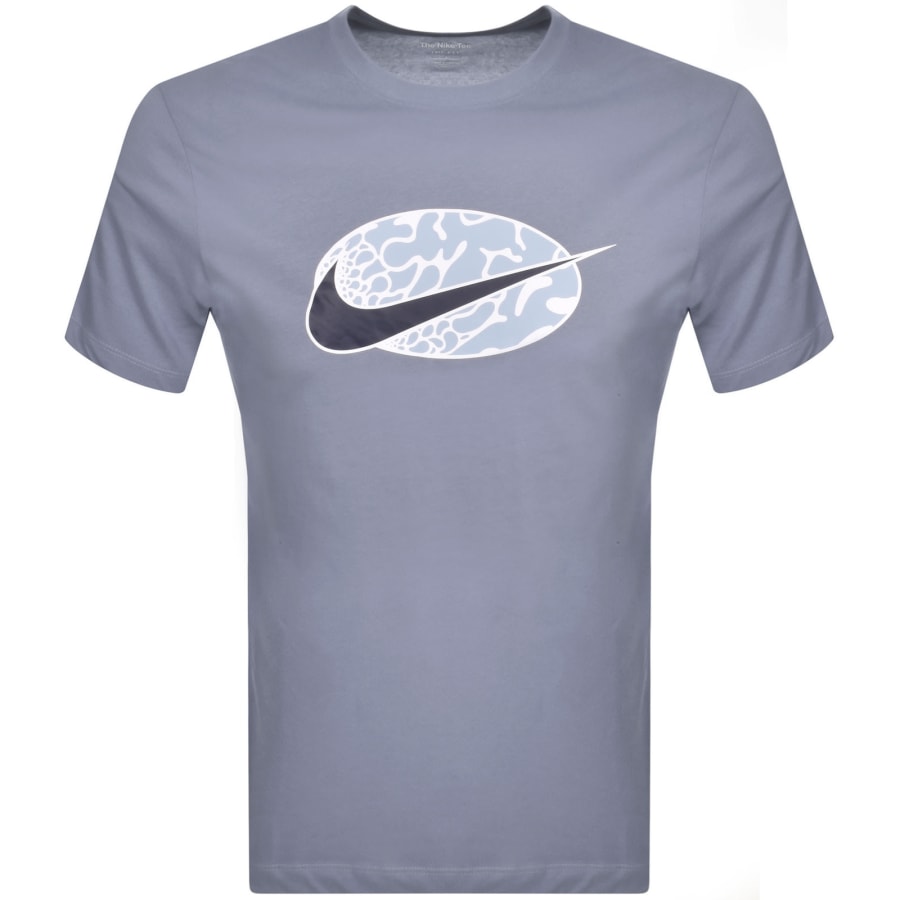 Nike Swoosh T Shirt Blue Mainline Menswear